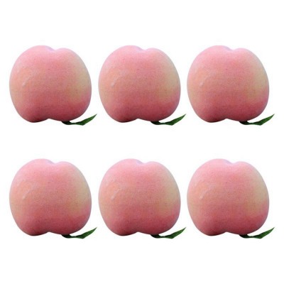 6pcs Artificial Lifelike Simulation Light Juicy Peach Fake Fruit Pink F6Q9 192090545049  253347428777